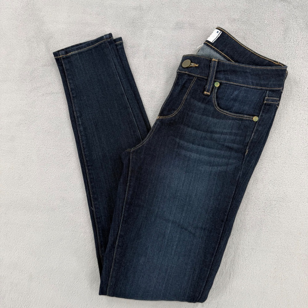 Paige Verdugo Ultra Skinny Jeans Womens 25 Dark Indigo Blue Mid Rise Denim